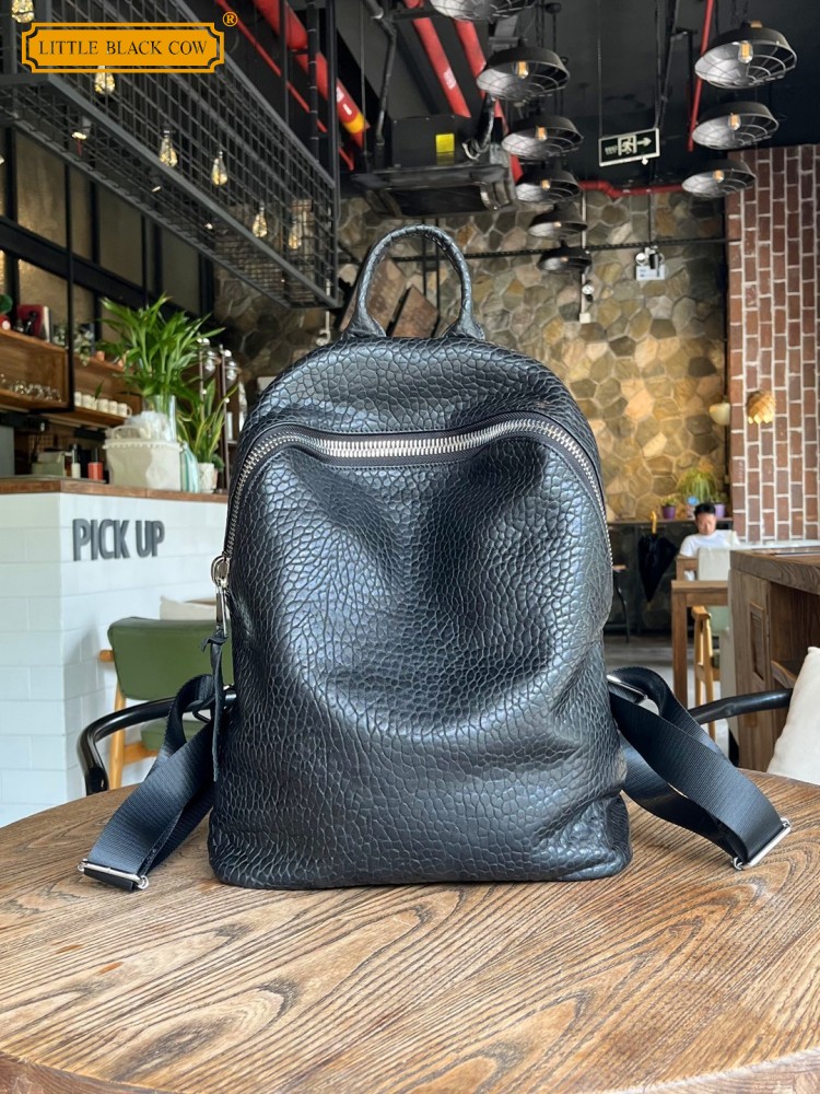 Leather Work Backpack - Sac à dos décontracté en peau