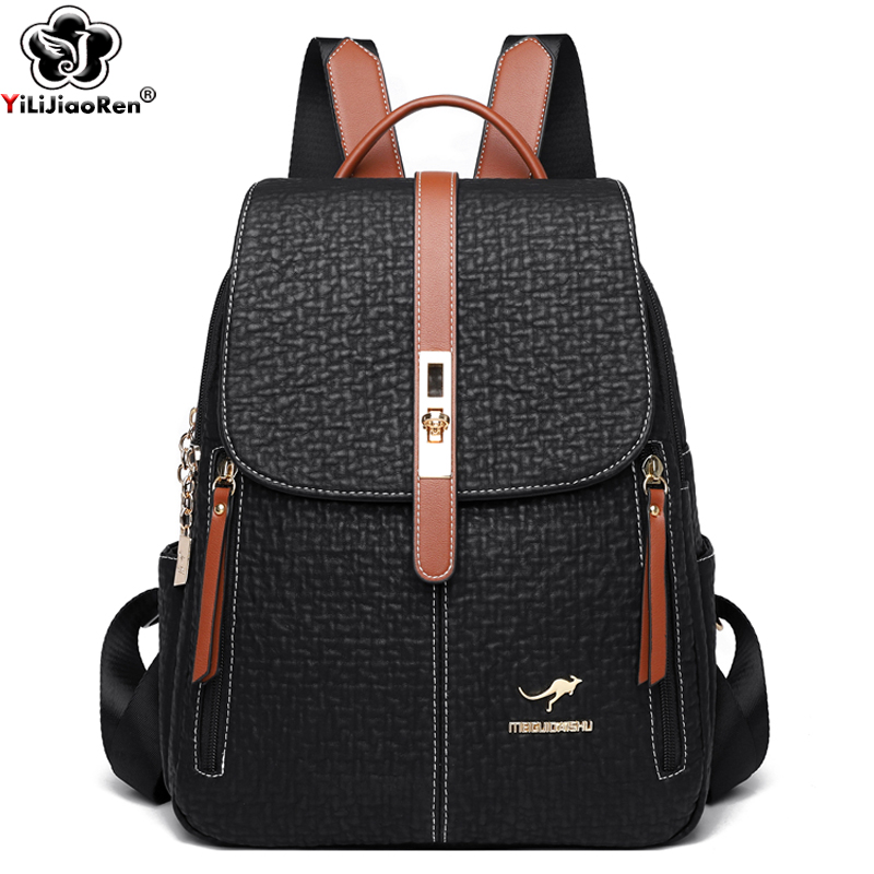 Leather Work Backpack - Sacs à dos de mode femme