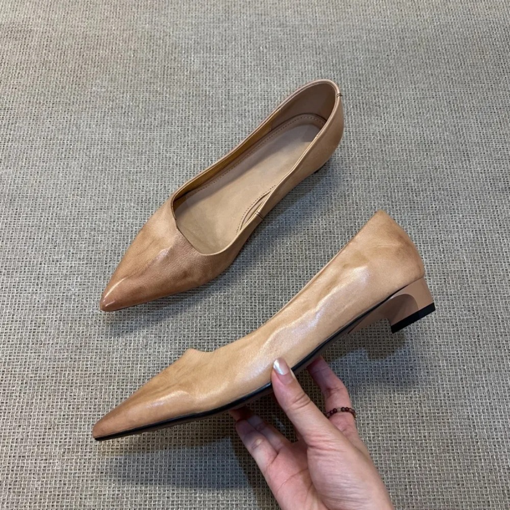 Leather Work Heels - Chaussures Mary Jane en cuir à