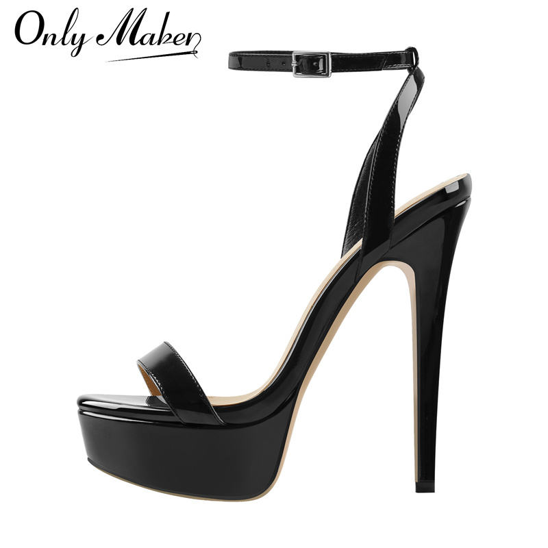 Leather Work Heels - Onlymaker femmes plate-forme talons aiguilles bout