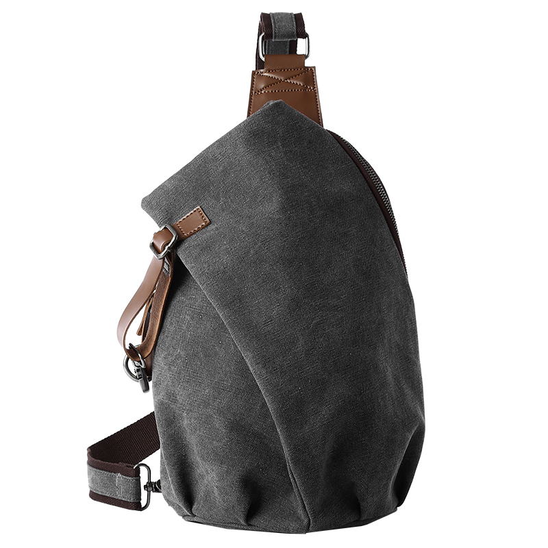 Leather Work Backpack - Sac à bandoulière en toile rétro