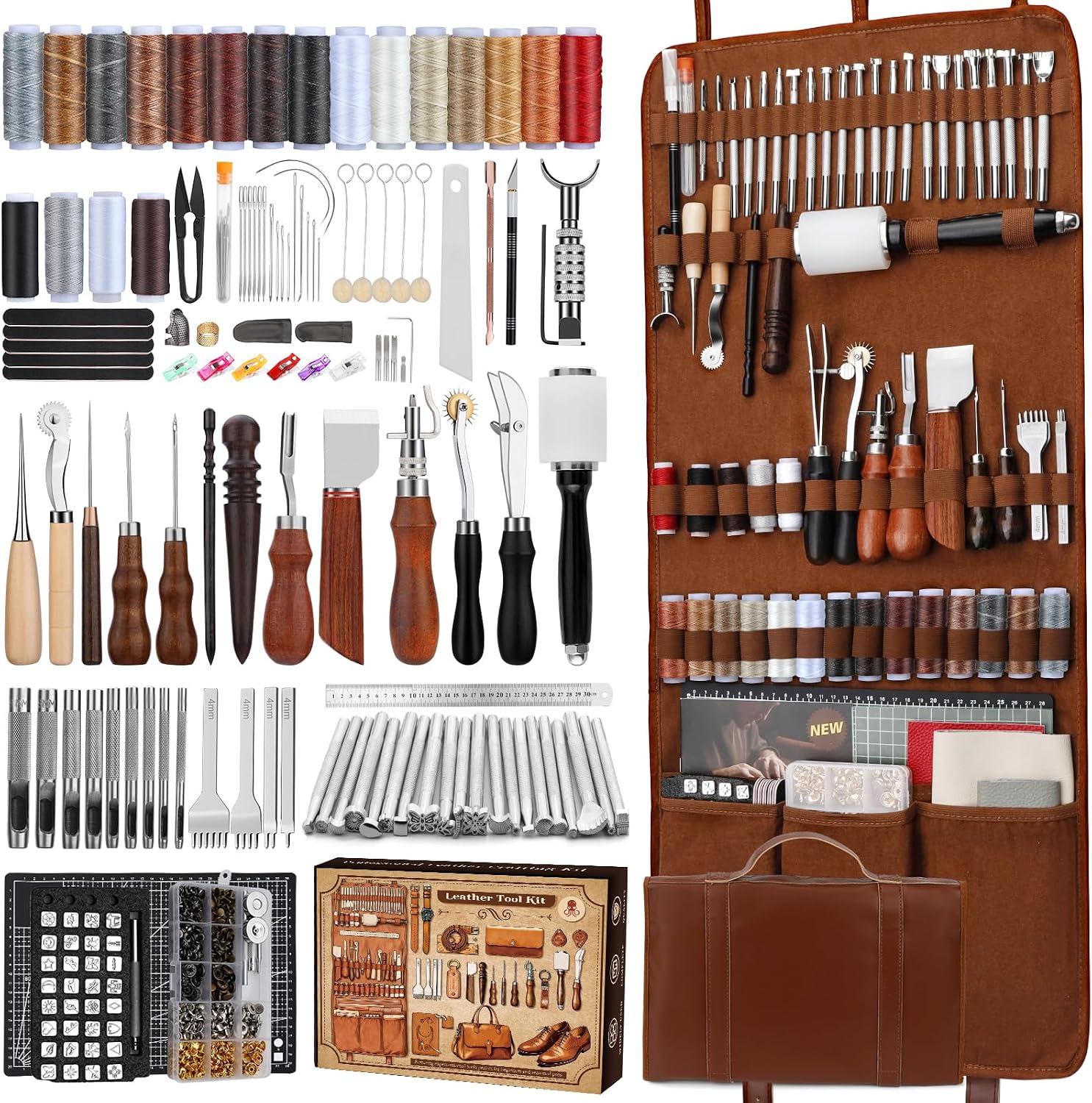 Leatherwork Kit - Kit de travail du cuir, outils