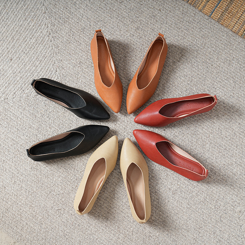 Leather Work Heels - Chaussures de travail en cuir souple