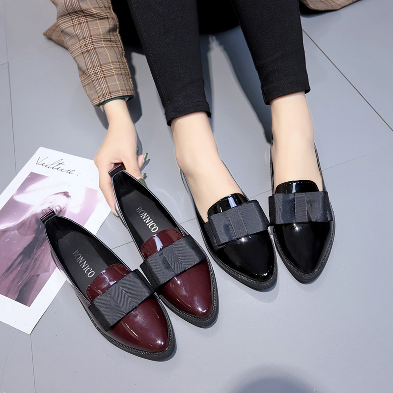 Mocassins à bout pointu en cui - Leather Work Heels avis et prix