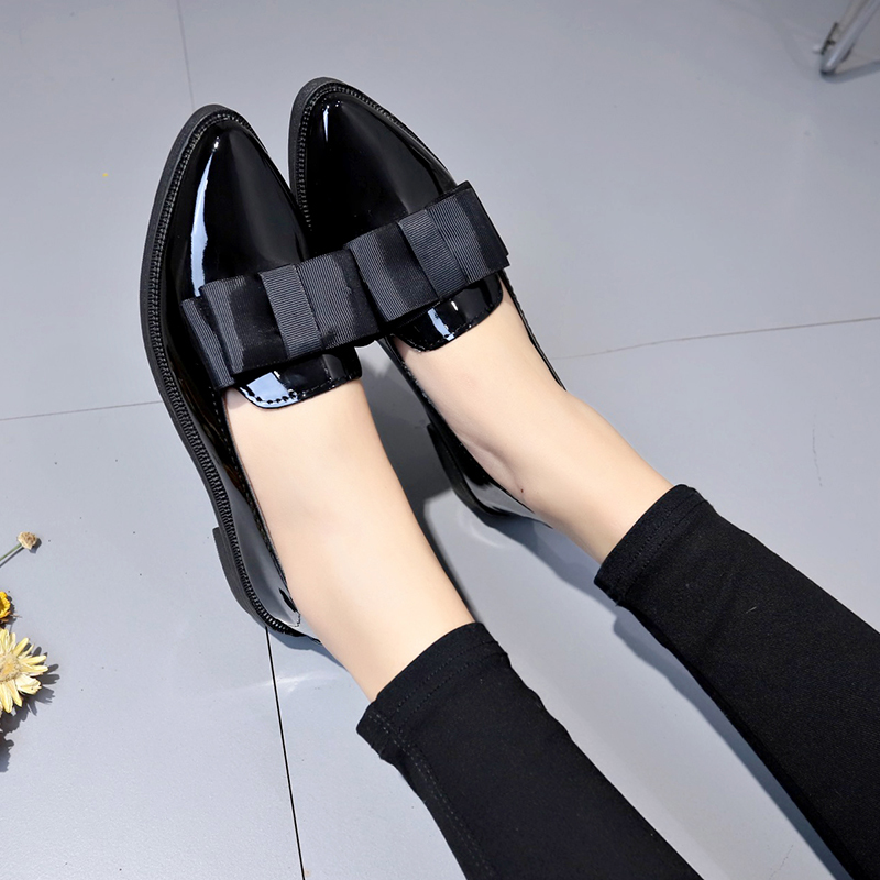 Mocassins à bout pointu en cui - Leather Work Heels avis et prix