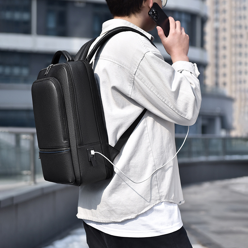 Sac à dos en cuir PU pour homm - Leather Work Backpack avis et prix