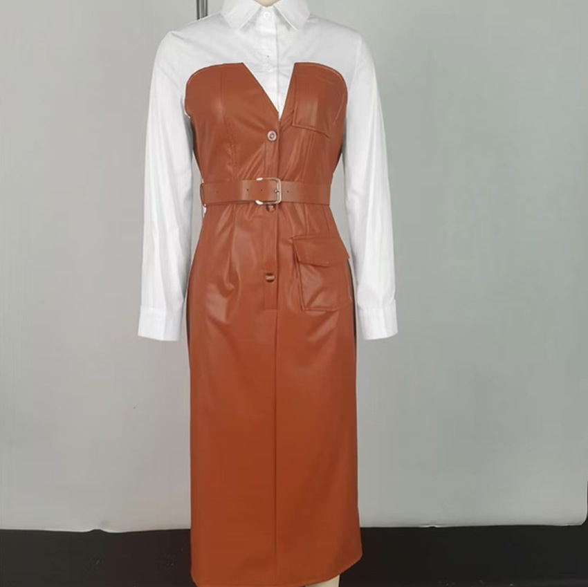 Robe Femme en Similicuir, Long - Leatherwork Midnight avis et prix