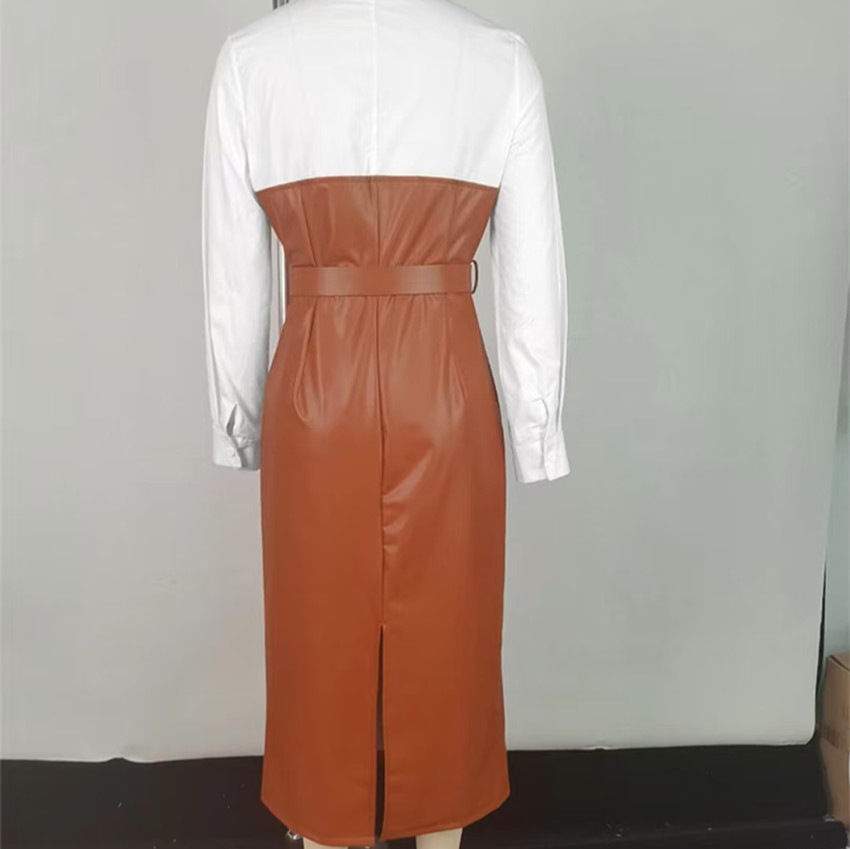 Robe Femme en Similicuir, Long - Leatherwork Midnight avis et prix