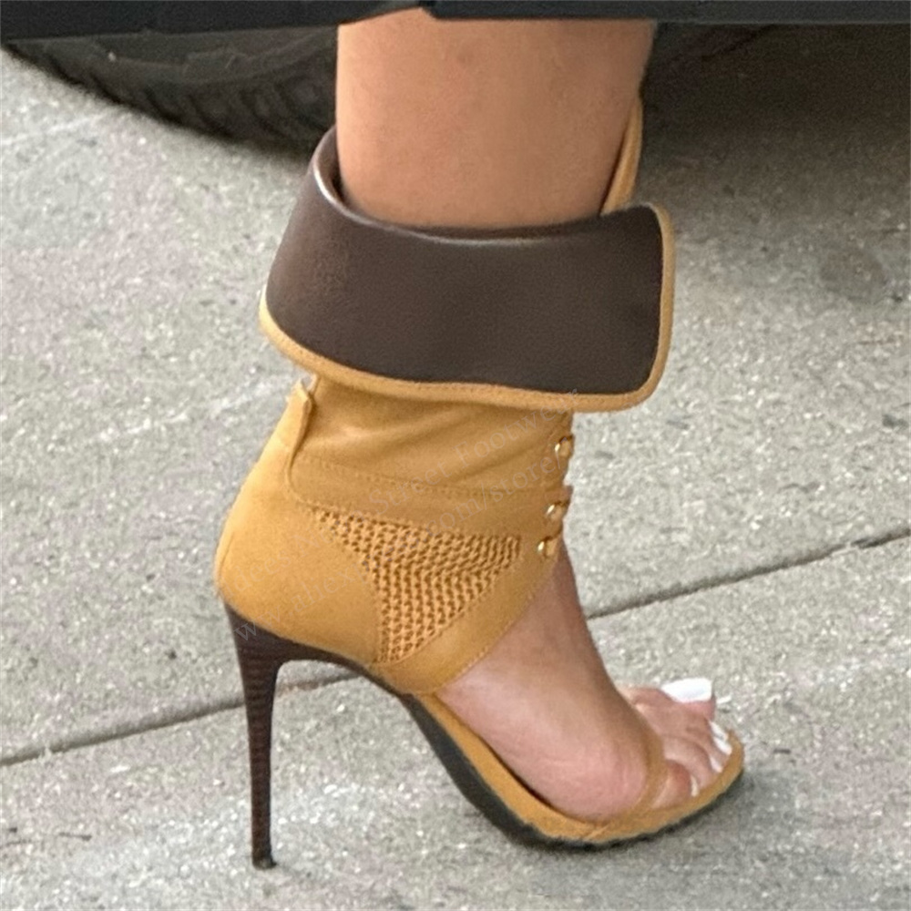 Sandales à talons aiguilles ou - Leather Work Heels avis et prix