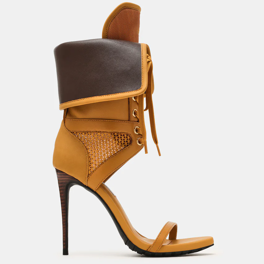 Sandales à talons aiguilles ou - Leather Work Heels avis et prix