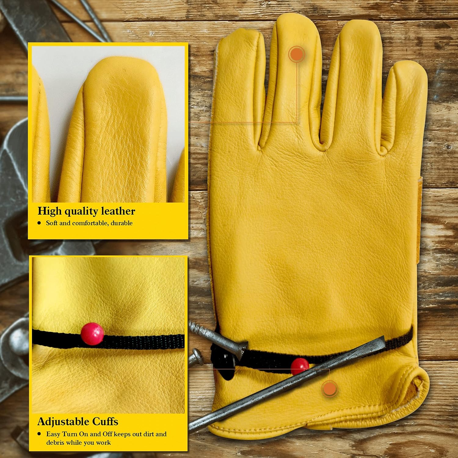 Gants de jardinage en cuir de  - Leatherwork Repairs avis et prix
