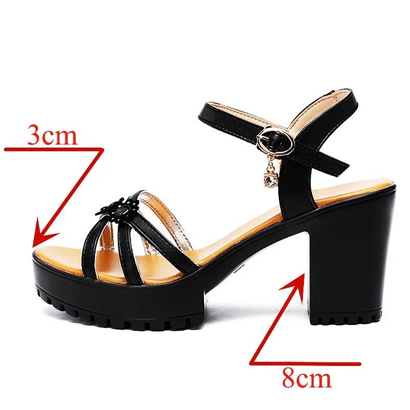 Sandales à plateforme élégante - Leather Work Heels avis et prix