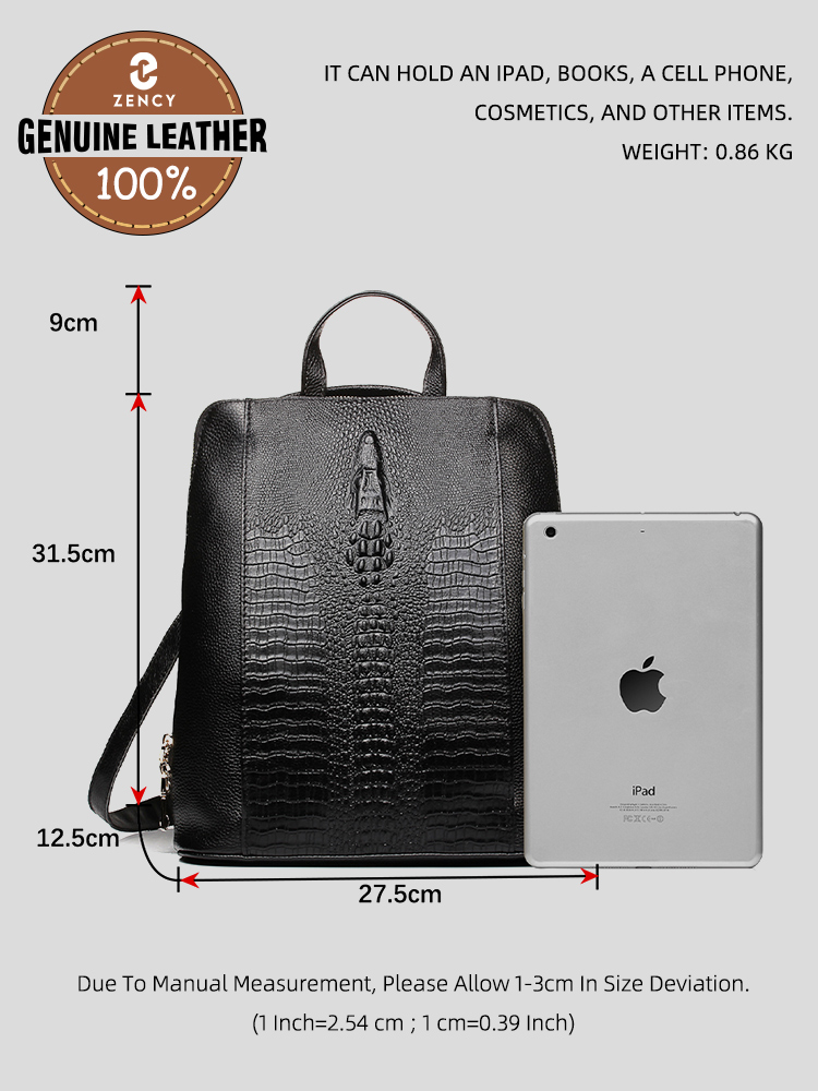 Sac à dos Zency en cuir de cro - Leather Work Backpack avis et prix