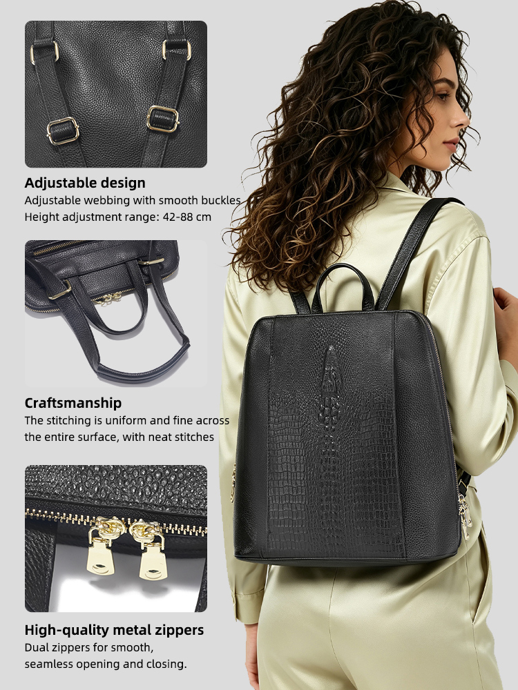 Sac à dos Zency en cuir de cro - Leather Work Backpack avis et prix