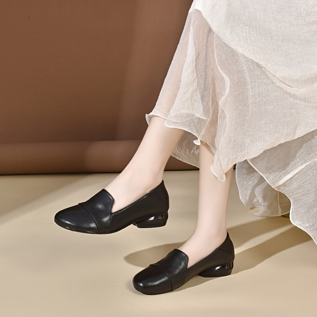 Chaussures pour femmes 2026 au - Leather Work Heels avis et prix